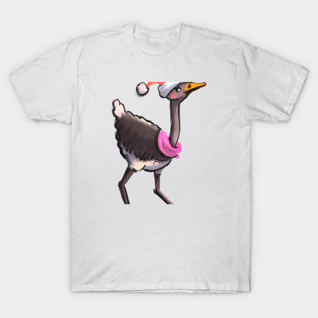 Cute Ostrich Drawing T-Shirt by Play Zoo